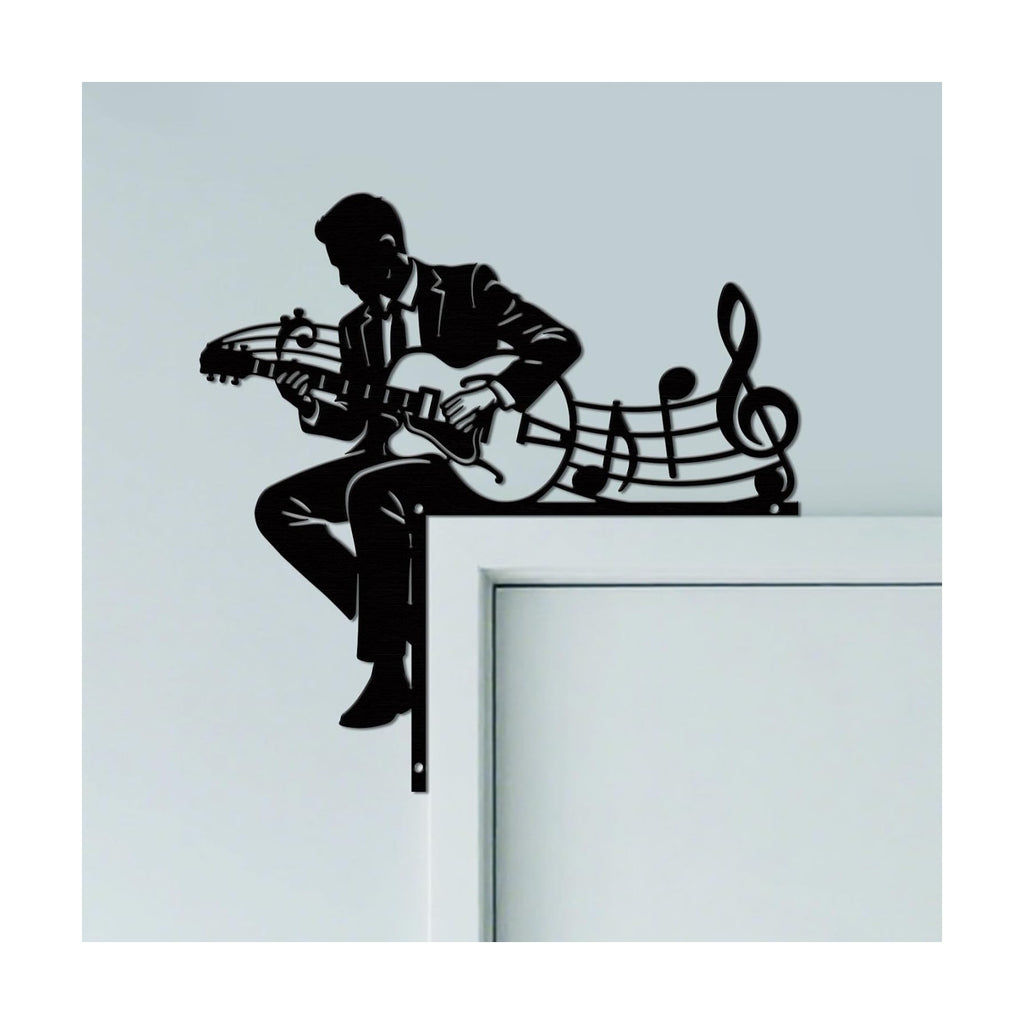 CUTHOLLOW Guitar and Music Door Topper Sign Wall Art Decor