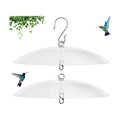 12" Bird Feeder Rain Guard, Hummingbird Feeder Shade Dome Cover, Hanging Baffle for Bird Feeder Pole,Smart Birds Feeder's Umbrella(Translucent), 2 Pack