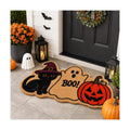Halloween Black Cat Ghost Pumpkin Welcome Doormat-Halloween Coir Door Mat