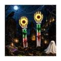 Halloween Decorations Outdoor, 2 Packs Skeleton Hands with Eyeball Lights