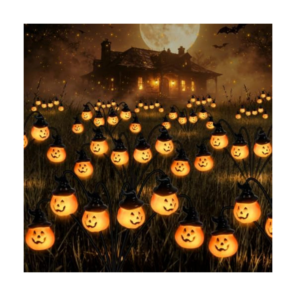4 Pack Pumpkin Solar Halloween Lights Outdoor,Halloween Decorations