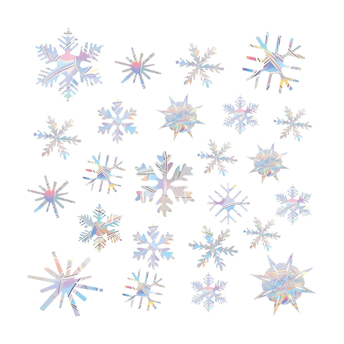36 PCS Snowflake Window Strike Prevention Decals, Anti-Collision Window Stickers, Window Clings for Birds, Bird Decals to Prevent Birds from Hitting Windows, Glass Door Bird Safety Stickers