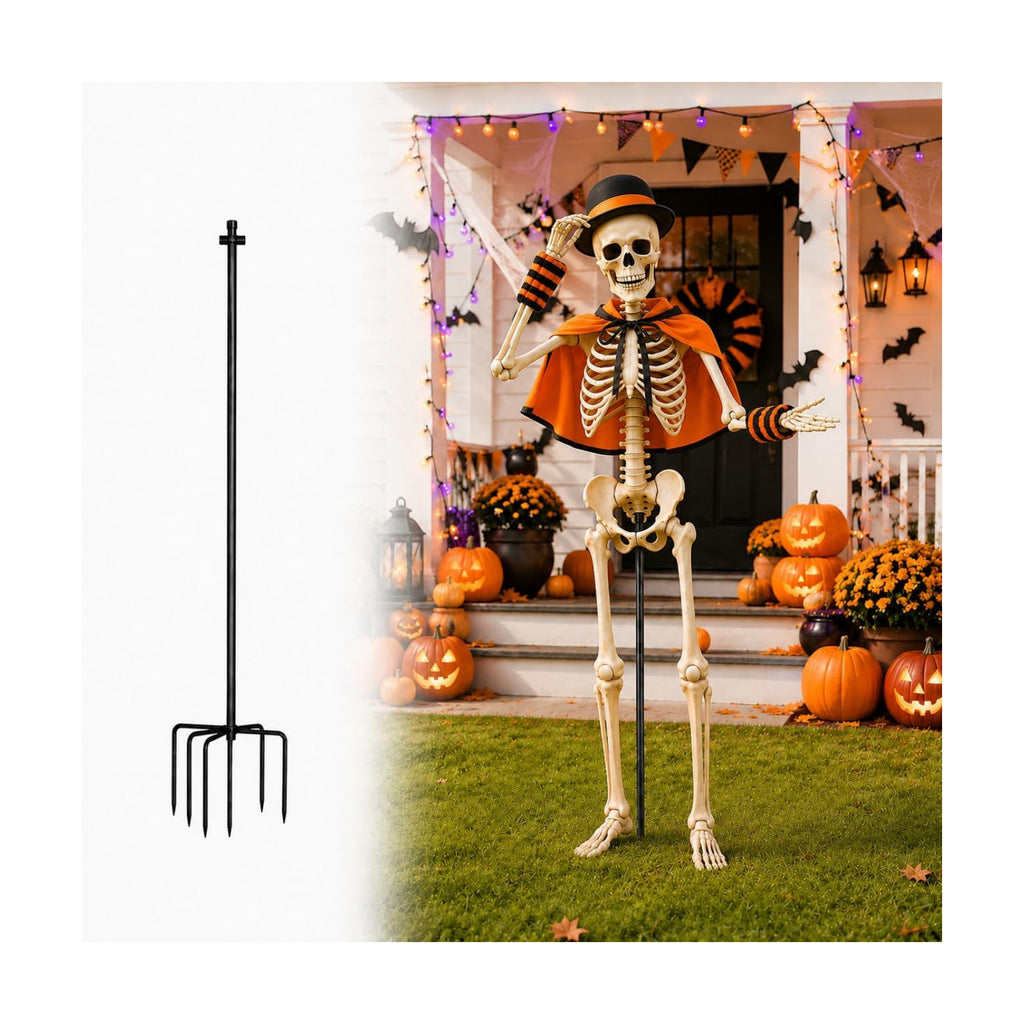 1 P Skeleton Stand for 5-5.6 ft Halloween Skeletons,Skeleton Not Included