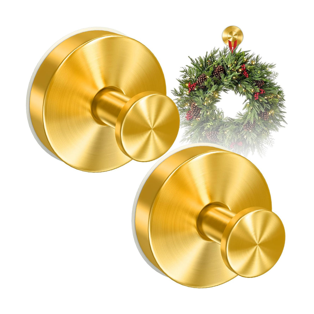 Wreath Hangers for Front Door, Heavy Duty 22 lb Suction Cup Wreath Hooks