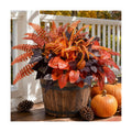 Fall Artificial Plants Faux Greenery for Outdoor Porch Planter Decoration