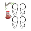 Bird Feeder Hanging Cable with Carabiner Hooks, Rust-Resistant Stainless Steel PVC Coated Wire Rope Chain for Tree Outdoor Garden Backyard Decor, 4 Pack 18 Inch
