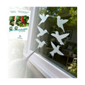 UV Reflective Window Bird Stickers, 12 Pcs Hummingbird Anti Collision Decals on 2 Sheets for Glass Doors and Windows
