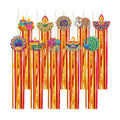 10 Pcs Diwali Hanging Decoration Traditional Indian Festival Ornaments with Diya Elephant Peacock Elements Tassel Hanging Streamers Diwali Decor for Home, Garden, Temple, Tree, Door Decor