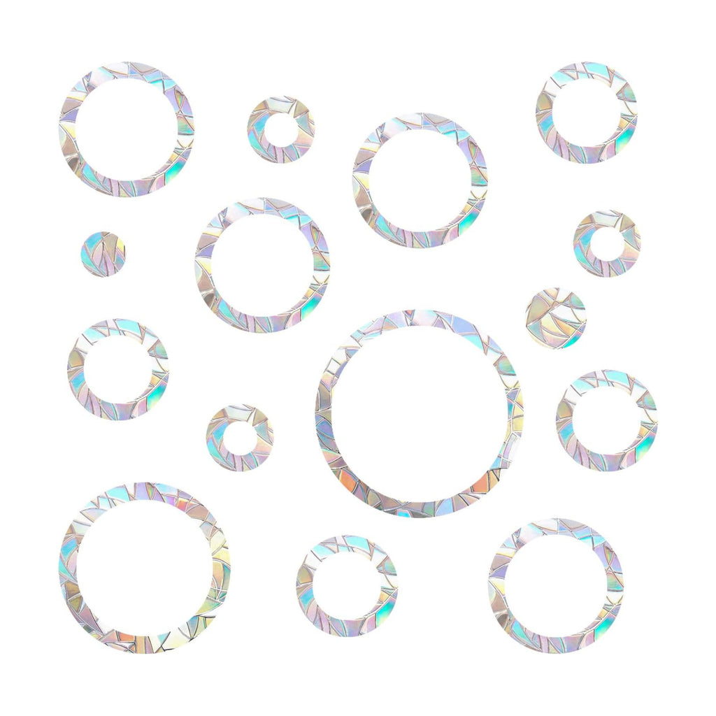 Ring Window Decals Clings Stickers for Bird Strikes,128 Pcs
