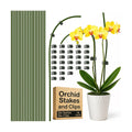 20pcs 16" Bendable Plant Support Stakes & 30 Clips- Orchid Stakes and Clips