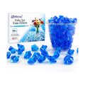 160PCS Blue Acrylic Ice Rocks, Fake Ice Cubes for Vase Fillers, Table Decor