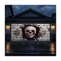 Halloween Garage Door Cover 7 x 16 ft, Breaking Skull Banner
