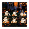 Yookeer 6 Pack Lighted Ghost Yard Signs Halloween Outdoor Decorations