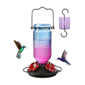 FEED GARDEN Glass Hummingbird Feeder for Outdoors, Leak-Resistant, 16 oz