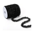 MARFOREVER 40 Yards Black Tinsel Ribbons Halloween Mini Twist Garlands