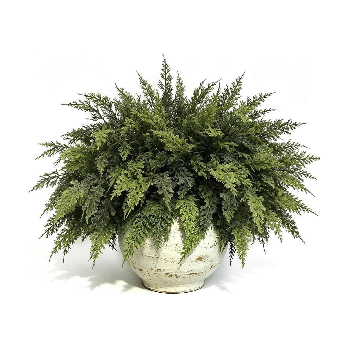 12 Pcs, Cedar Branches, Faux Cedar Stems, Lifelike Christmas Greenery