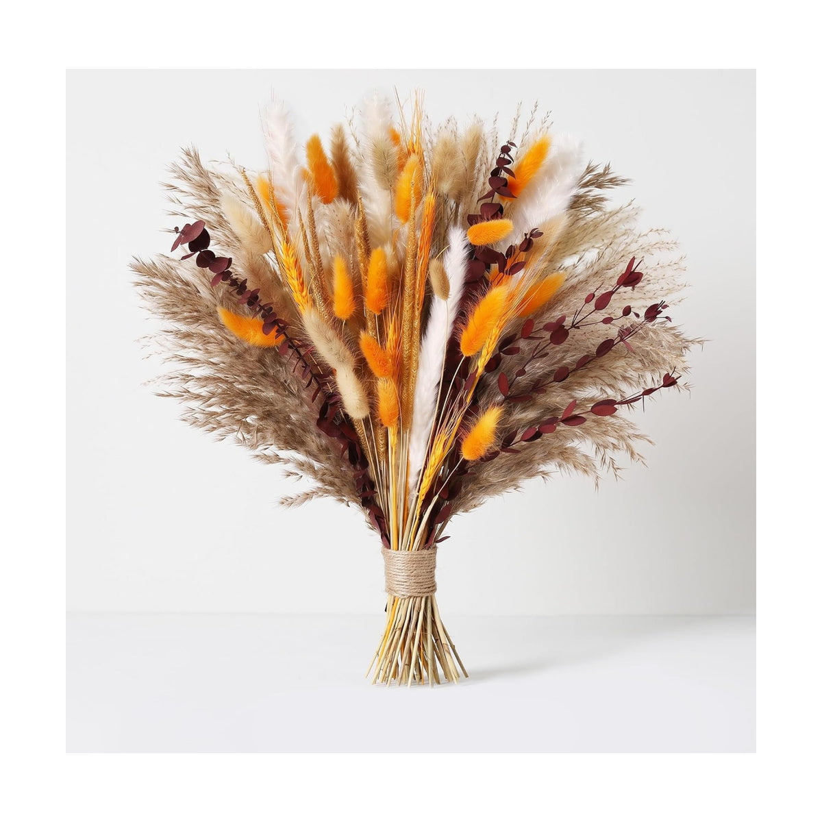 Bpole Fall Dried Flower Bouquet,92Pcs11-13inch Boho Pampas Grass Home Decor
