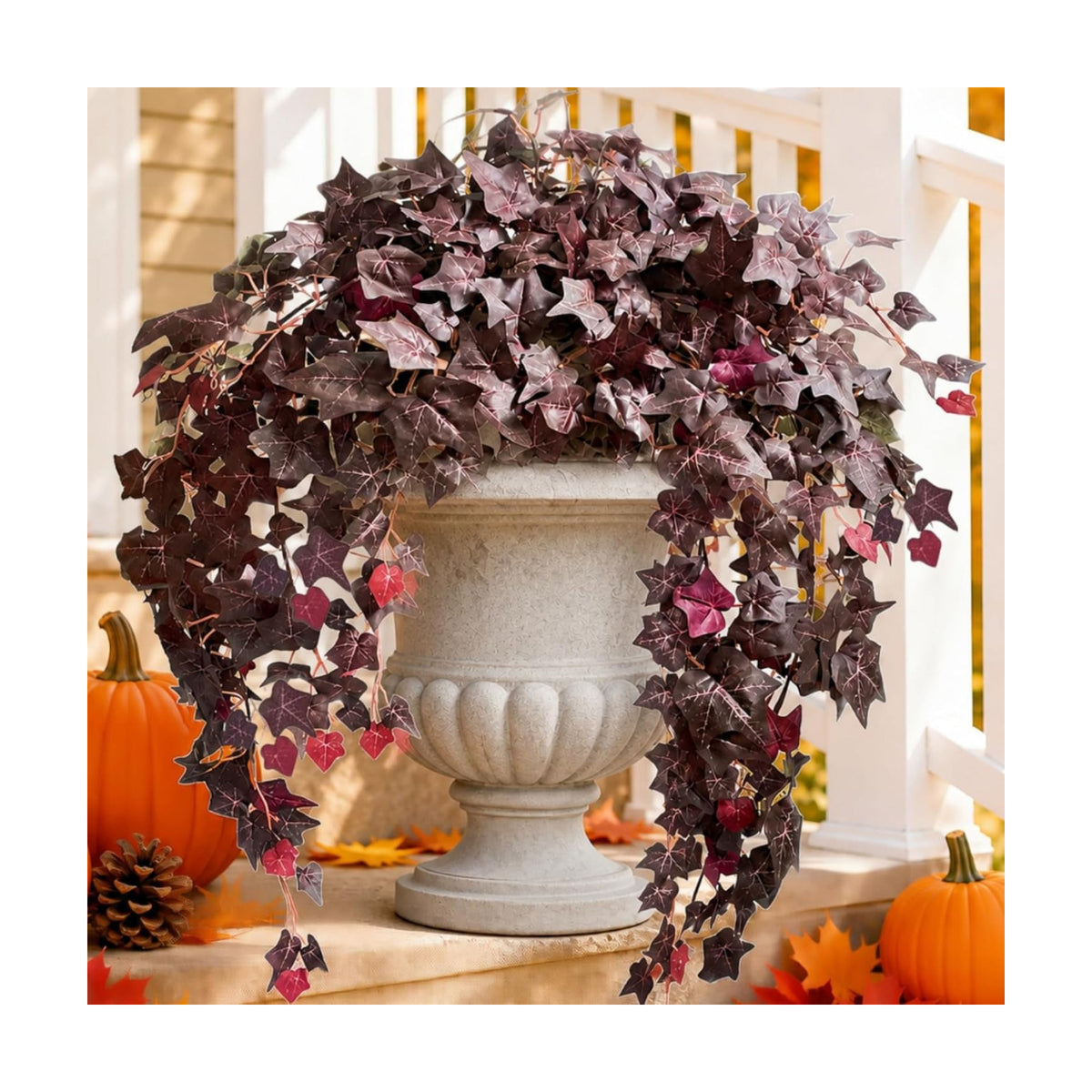 Fall Artificial Plants Fake Ivy Hanging Vines Greenery for Outdoor Planter