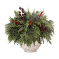 12 Artificial Cedar Stems, 17.5", with 2 Pine Cone Sprays and 3 Berry Picks