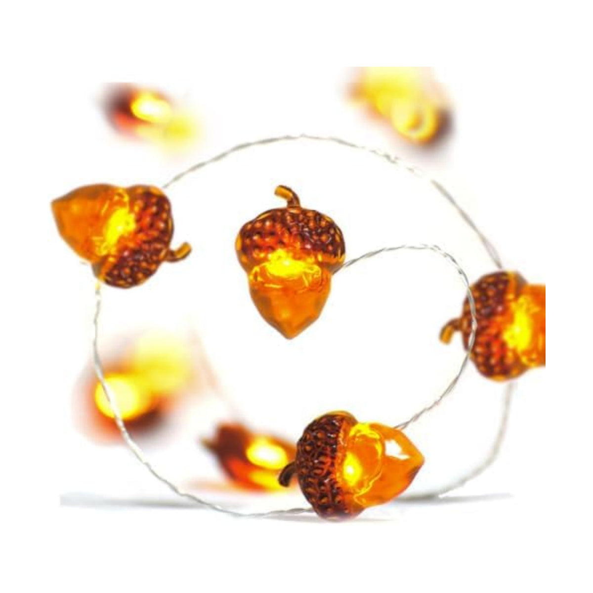 Thanksgiving Decoration 13ft 40 LED Acorn Fall Fairy Lights Battery Powered