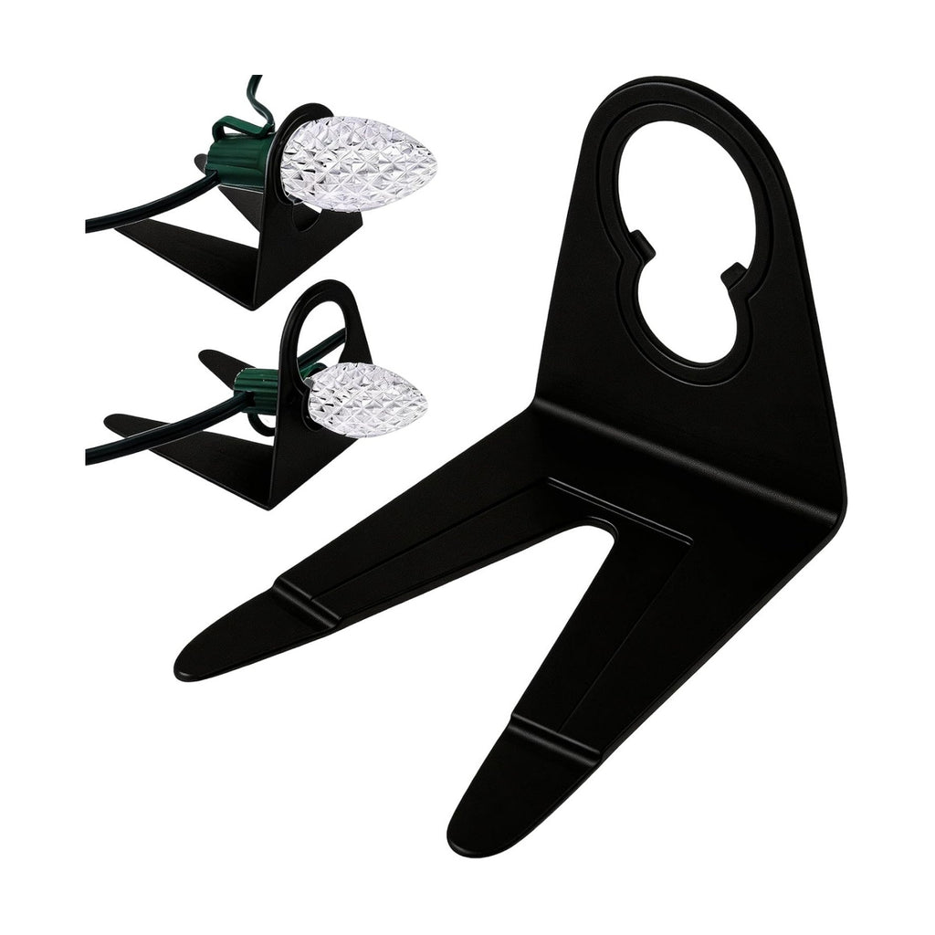 200 Pack Christmas Light Clips, Sit-to-Stand Gutter Shingle Tabs Christmas Light Hooks, Work with C7, C9 for Holiday String Light Outdoor, Roof, Roofline, Rooftop, Pack of 200