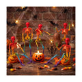 Geelin 6 Pack Halloween Rainbow Skeleton 16" Posable Hanging Decorations