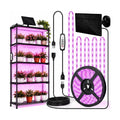 16.4FT Solar Grow Light Strip for Indoor Outdoor Plants | with Full Spectrum LED Waterproof Plant Growing Lights &