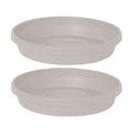 Bloem Terra Plastic Saucer Tray for 14" Terra Planter, Vanilla Bean, 2-Pack