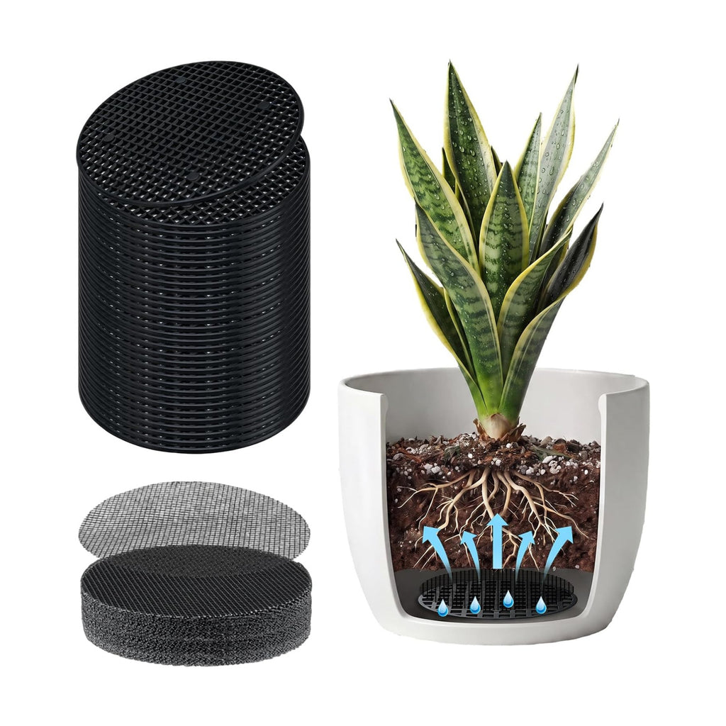 100 Mesh Screen for Planter Pots, Pot Grid Mats Pads, Plant Drainage Insert