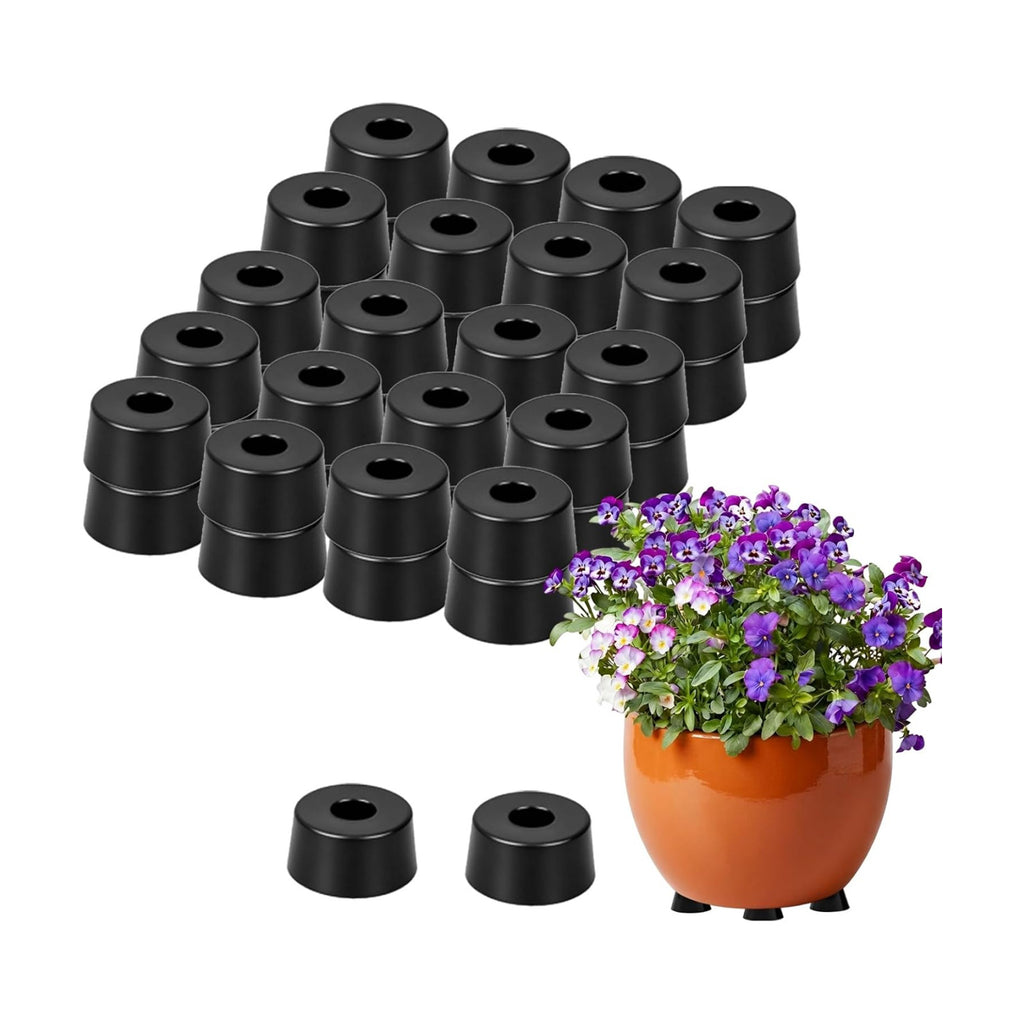 42Pack Plant Pot Feet, Pot Risers for Outdoor Planters, Rubber Pot Lifters