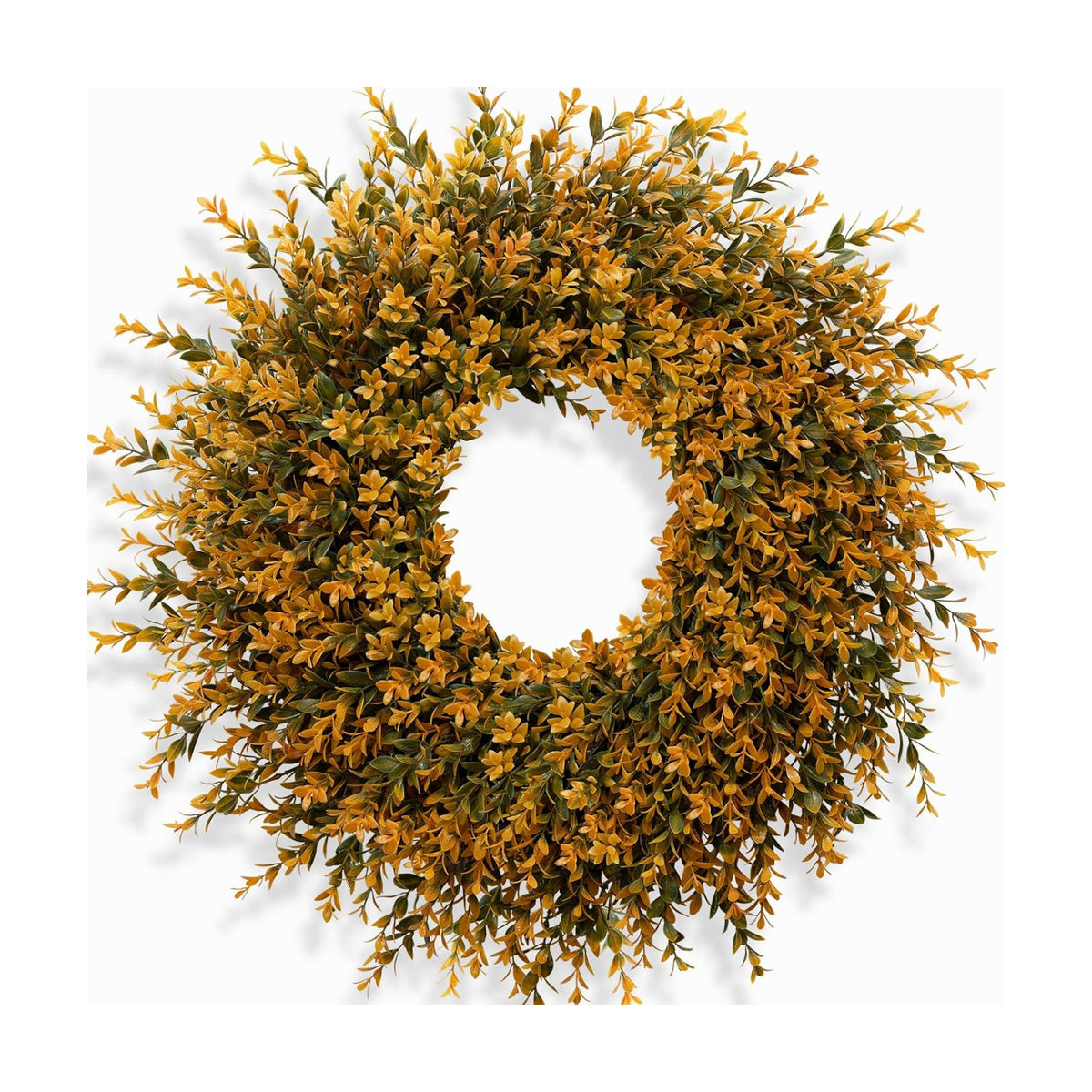 28'' Large Full Boxwood Wreath for Front Door Porch Window（Orange）