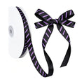 Halloween Ribbon for Crafts Black and Purple Grosgrain 71 Yard