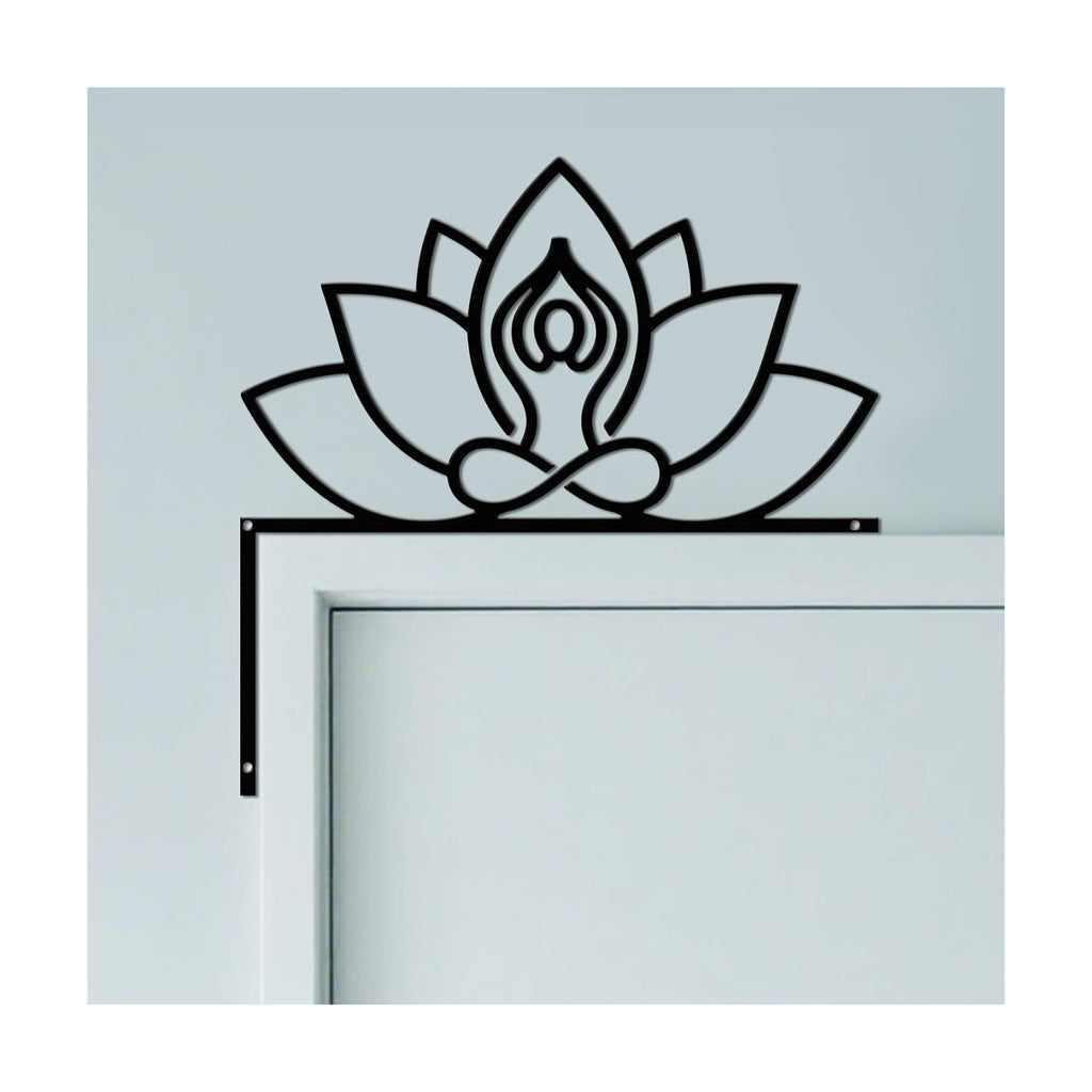 CUTHOLLOW Yoga Lotus Door Topper Sign Wall Art Decor