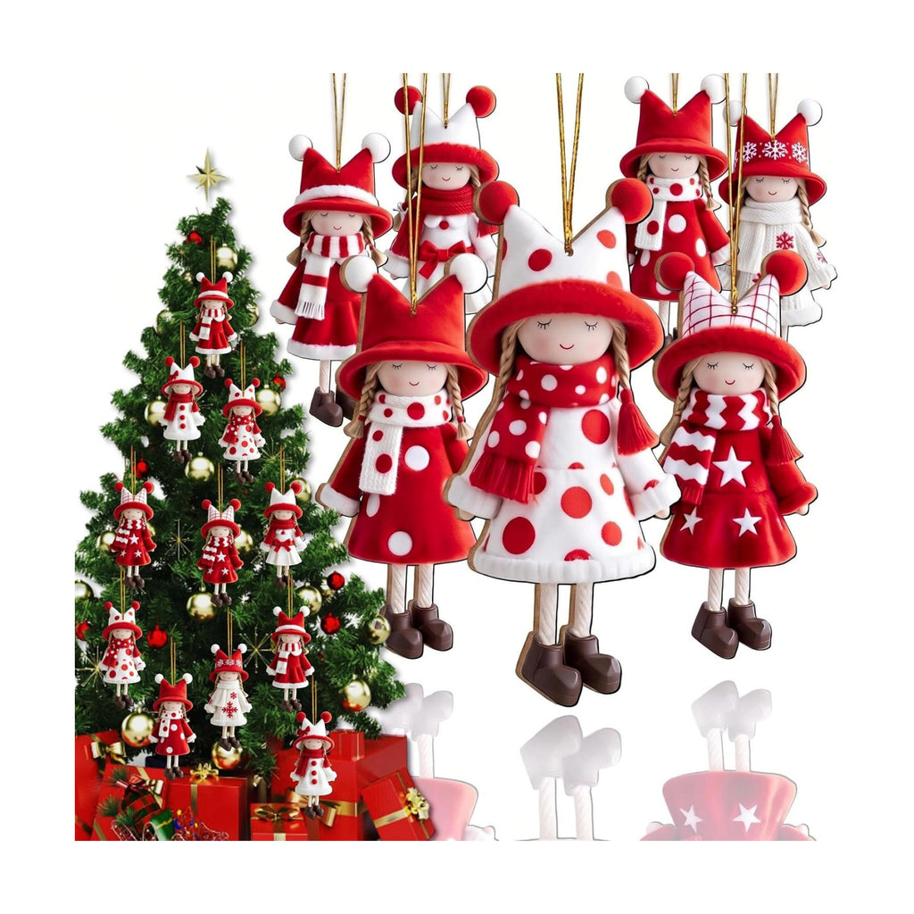 16Pcs Classic Girl Christmas Ornaments