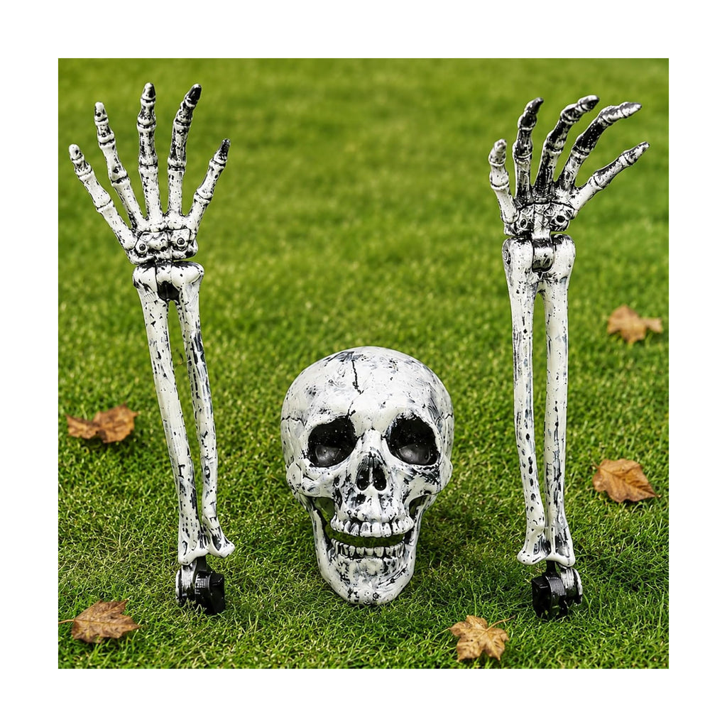 3Pcs Realistic Halloween Skeleton Stakes Outdoor Decorations for Yard