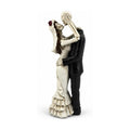 iStatue Skeleton Bride and Groom Figurine Cake Topper, Resin Gothic Wedding Couple Statue for Halloween Day of the Dead Decor | Spooky Romantic Wedding Tabletop Decoration, (Small, Dancing)