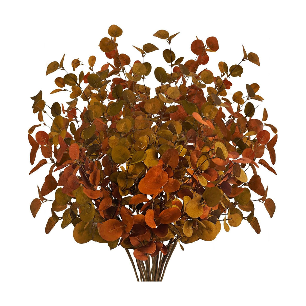 24 Pcs Artificial Fall Eucalyptus Stems, 26.7 Inch