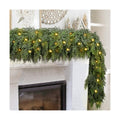 6FT Cedar Christmas Garland with Light, Extra Full Artificial Cedar Garland with 840 Tips, LED Lights with 8 Modes, Holiday Garland for Mantel, Staircase, Doorway