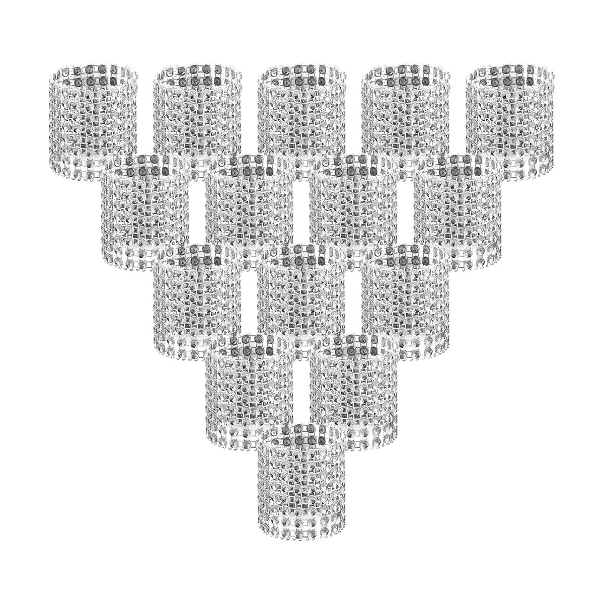 Accmor 150pcs Napkin Rings, Silver Napkin Rings Buckles