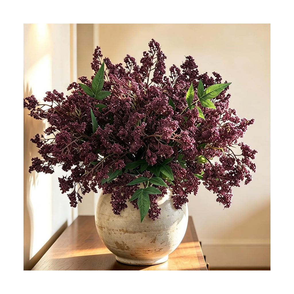 Thewe 6Pcs Berries Stems Fake Flowers for Vase