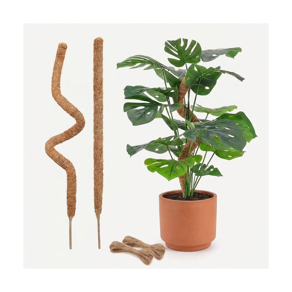 2-Pack Stackable Bendable Moss Pole, Rust-Free Aluminum Core for Monstera