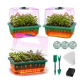 36-Cell Seed Starter Kit with Grow Light and Built-in Heating Base, Heated Seed Starter Tray with Humidity Dome and Adjustable Vents for Indoor Seed Germination