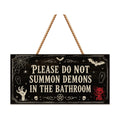 Halloween Decorations - Funny Wooden Sign for Wall Home Door Bathroom