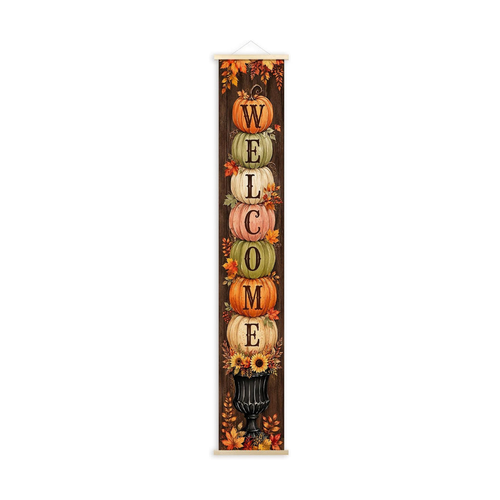 Welcome Fall Autumn Porch Door Banner Wall Decorations 8x47