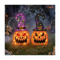 28" H Halloween 2D Lighted Pumpkin Yard Outdoor Decor Set of 2, 60L