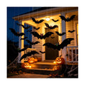 Large Hanging Bats Halloween 3D Yard Outdoor Decoration Outside (12, black)