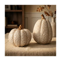 Fall Pumpkin Decor, Set of 2 Resin Pumpkins, Thanksgiving Decor
