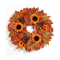 26" Fall Wreaths for Front Door Outside Sunflower Autumn Wreath