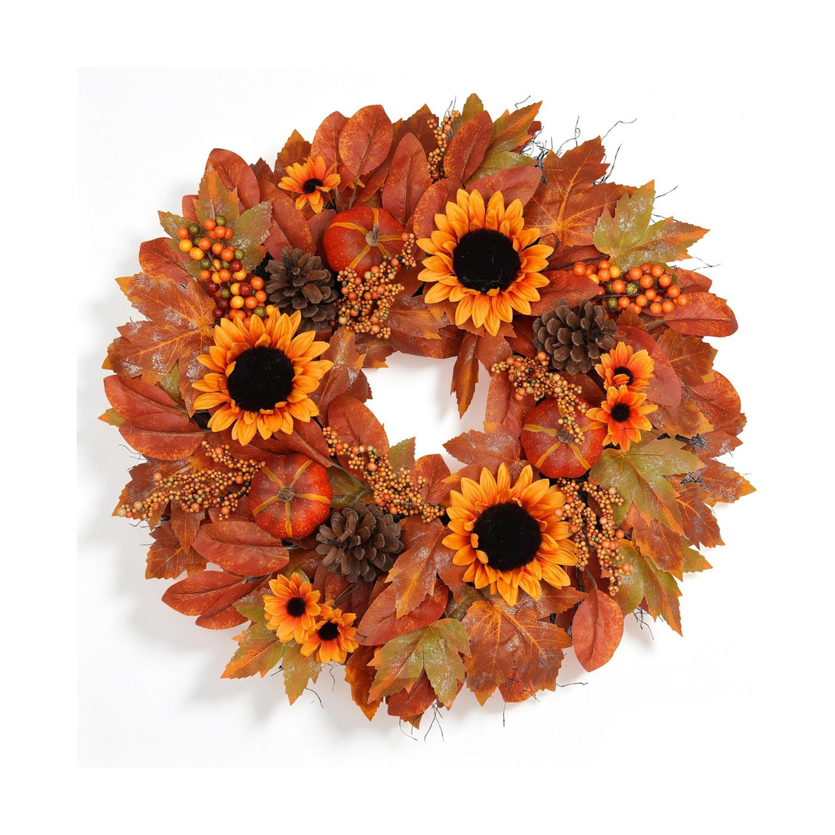26" Fall Wreaths for Front Door Outside Sunflower Autumn Wreath