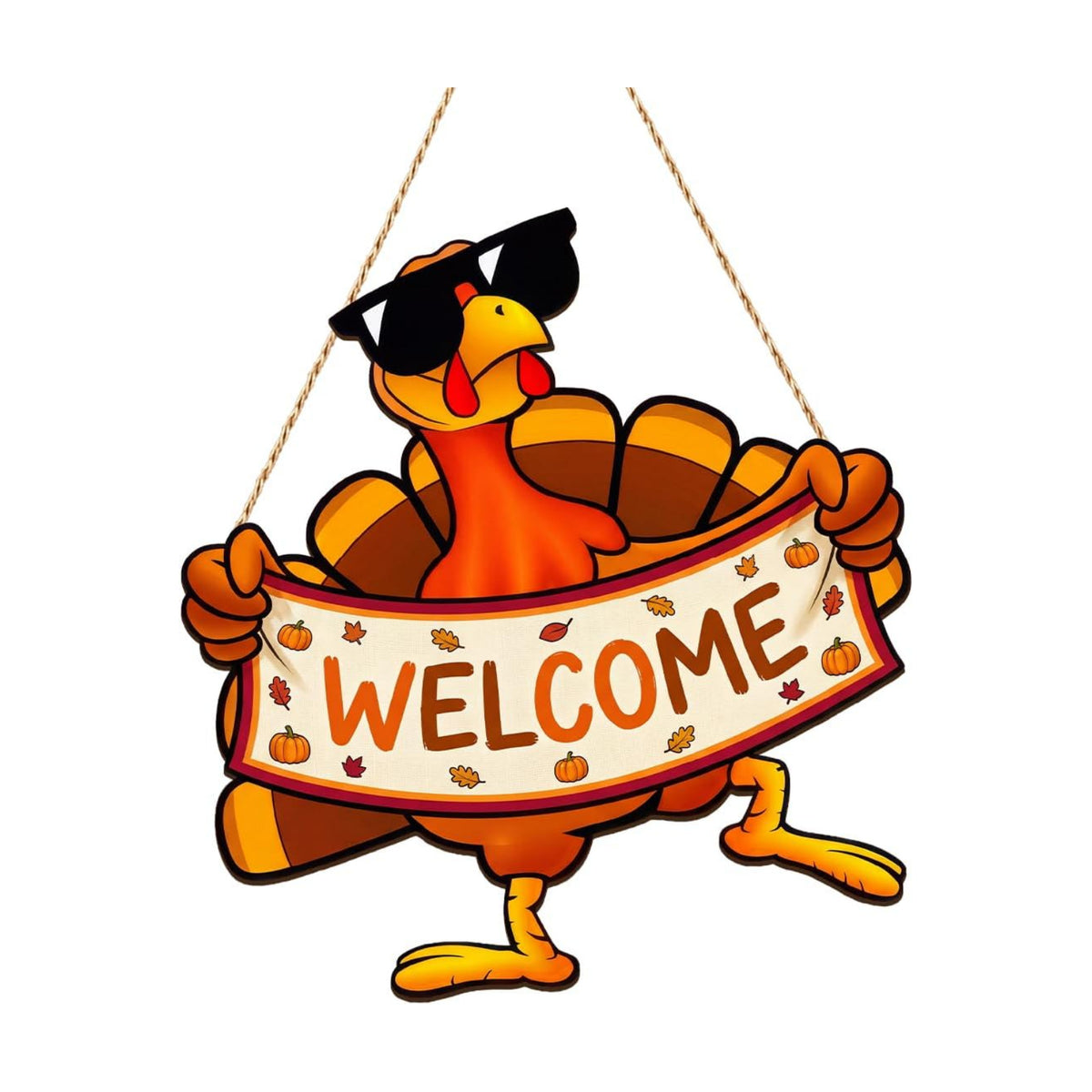 Thanksgiving decorations For Home Cute Turkey Front Door Decor Pumpkin Sign